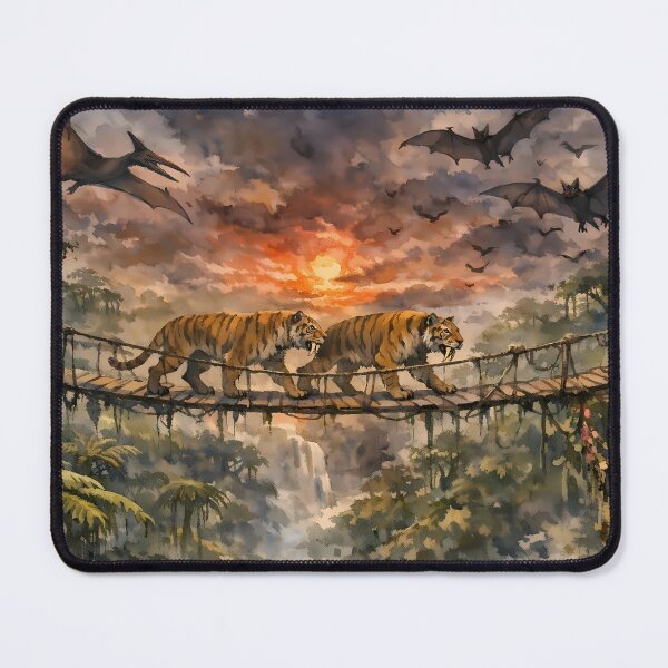 Item preview, Sabertooth Tigers Crossing Jungle Bridge designed and sold by cuprum.
