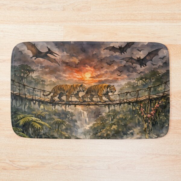 Item preview, Sabertooth Tigers Crossing Jungle Bridge designed and sold by cuprum.