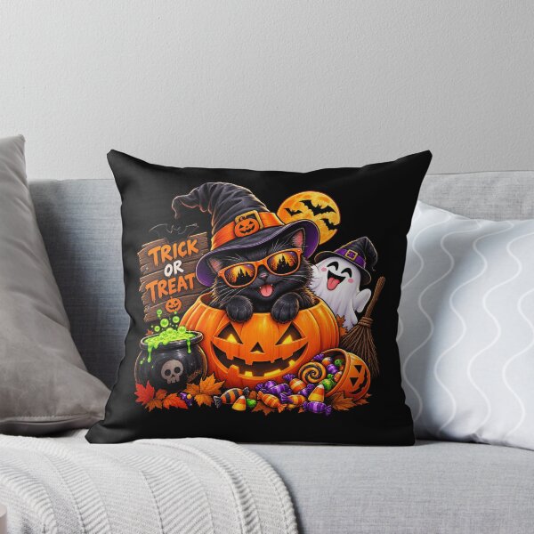 Item preview, Happy Halloween – Cute Halloween Funny Cat designed and sold by SilverLook48.
