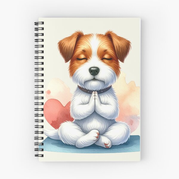 Item preview, Relaxed yoga Jack Russell dog in watercolors designed and sold by LiskoDesign.