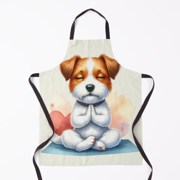 Item preview, Relaxed yoga Jack Russell dog in watercolors designed and sold by LiskoDesign.