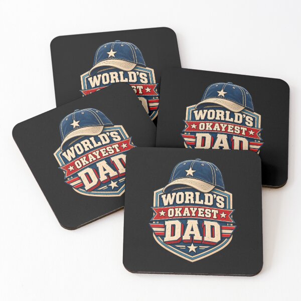 Item preview, Worlds Okayest Dad Funny Father Baseball Cap Patriotic Humor Retro  designed and sold by Photo-Sphere101.