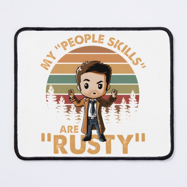 Item preview, Castiel Supernatural Inspired Vintage Cartoon Design Featuring Rusty People Skills designed and sold by hkteck.