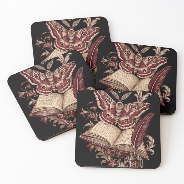 Item preview, Vintage Moth Butterfly Antique Book Quill Dark Academia Illustration designed and sold by @SHINTOSARTSTORE.