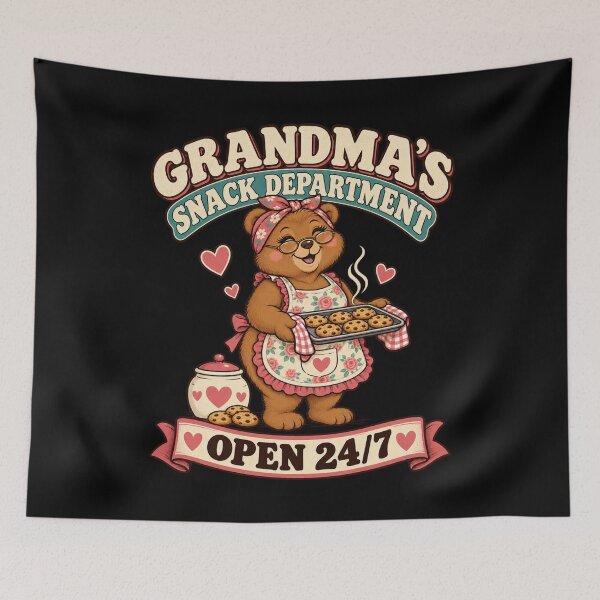 Item preview, Grandma’s Snack Department Open 24/7 Funny Bear designed and sold by Good Mood Foundry.