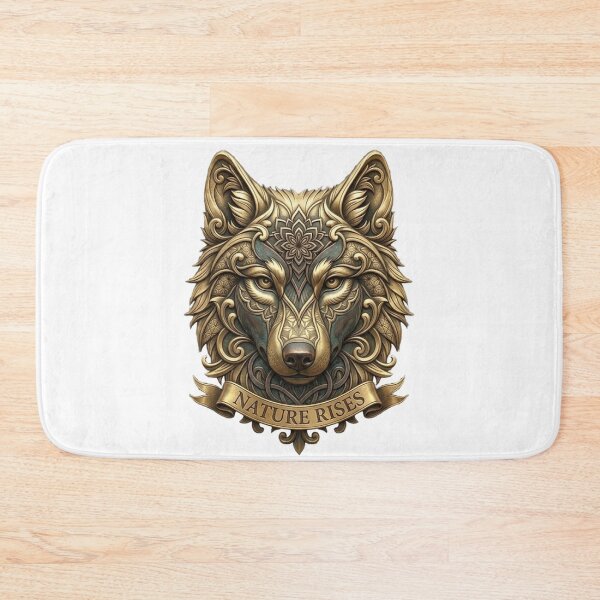 Item preview, Nature Rises Golden Wolf Mandala Ornate Animal Art designed and sold by NikmaArt.