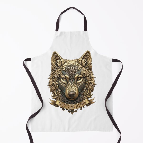 Item preview, Nature Rises Golden Wolf Mandala Ornate Animal Art designed and sold by NikmaArt.