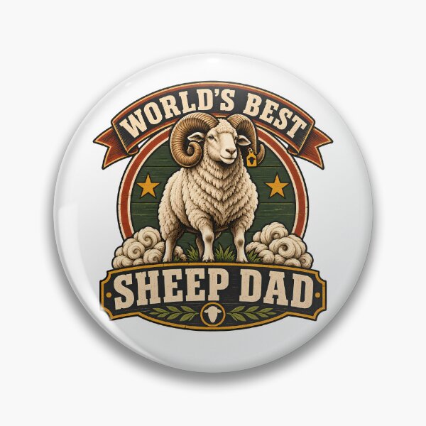 Item preview, Worlds Best Sheep Dad Funny Farmer Agriculture Animal Retro designed and sold by Photo-Sphere101.