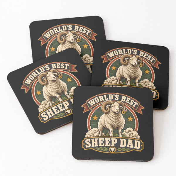 Item preview, Worlds Best Sheep Dad Funny Farmer Agriculture Animal Retro designed and sold by Photo-Sphere101.