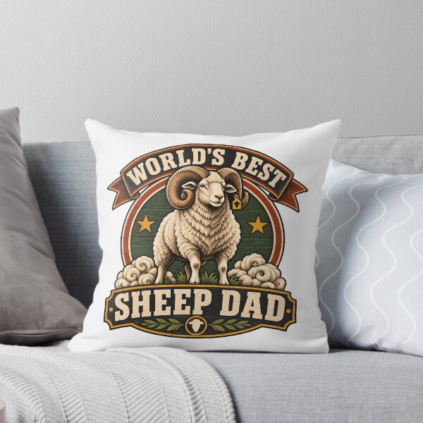 Item preview, Worlds Best Sheep Dad Funny Farmer Agriculture Animal Retro designed and sold by Photo-Sphere101.