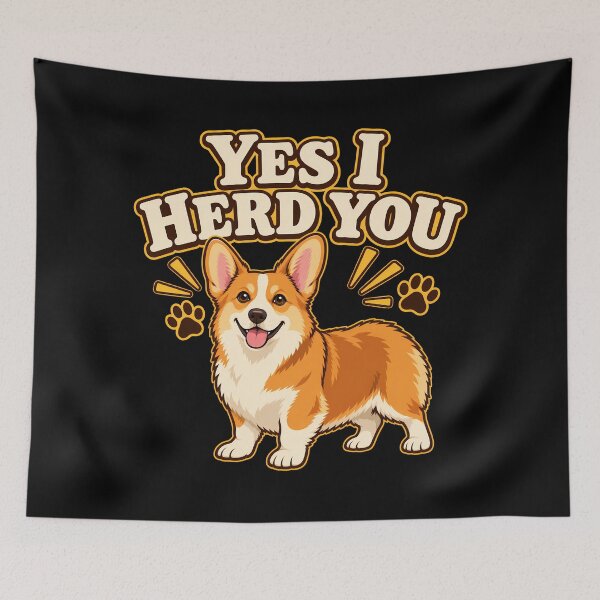 Item preview, Yes I Herd You Funny Corgi Dog Pet Lover Humor Retro  designed and sold by Photo-Sphere101.