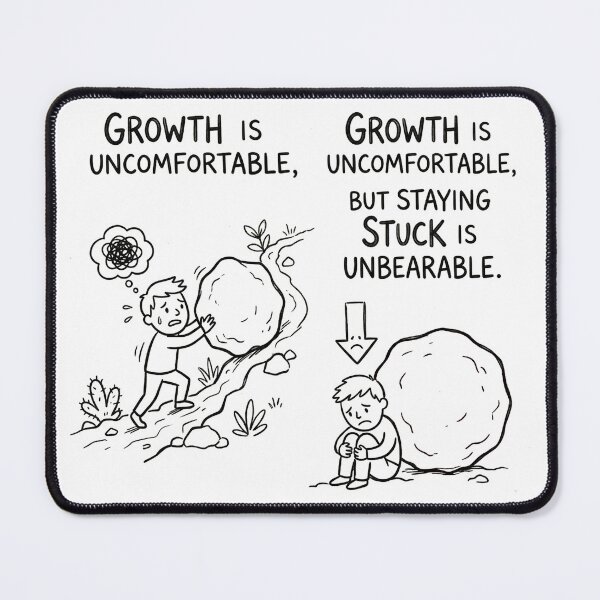 Item preview, Growth is uncomfortable, but staying stuck is unbearable. designed and sold by jrzvibe.