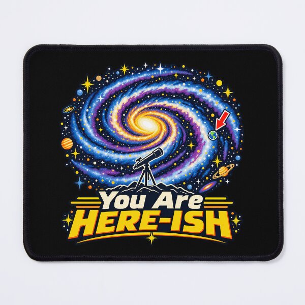 Item preview, You Are Here Ish Funny Space Galaxy Telescope Astronomy Retro designed and sold by Photo-Sphere101.