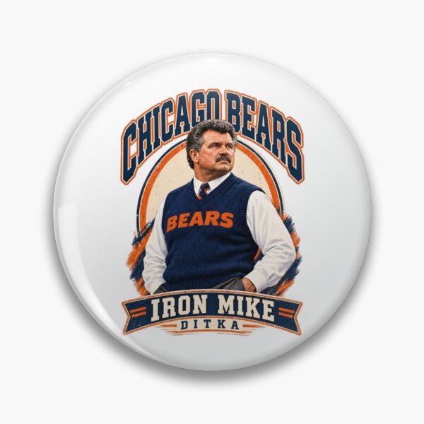 Item preview, Mike Ditka, Chicago Bears Iron Mike Football designed and sold by KeveElise.