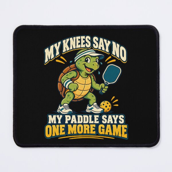 Item preview, My Knees Say No Funny Pickleball Turtle designed and sold by Good Mood Foundry.