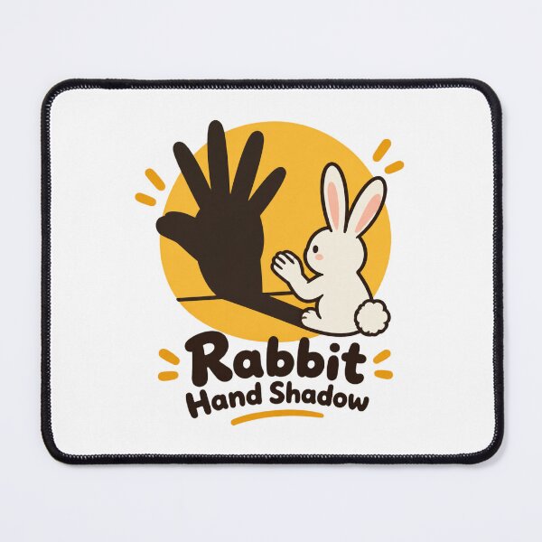 Item preview, Rabbit Hand Shadow Art - Cute and Playful Silhouette Design designed and sold by BrattyCatty.
