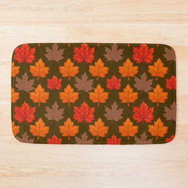 Item preview, Vintage Autumn Maple Leaves Moody Olive Pattern Art designed and sold by ​Jyoti Digital Artist.