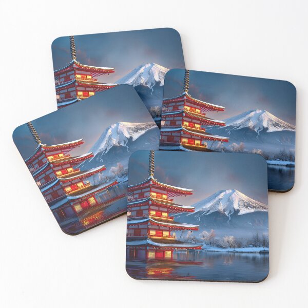 Item preview, Breathtaking View of Mount Fuji and Pagoda designed and sold by Artessie.