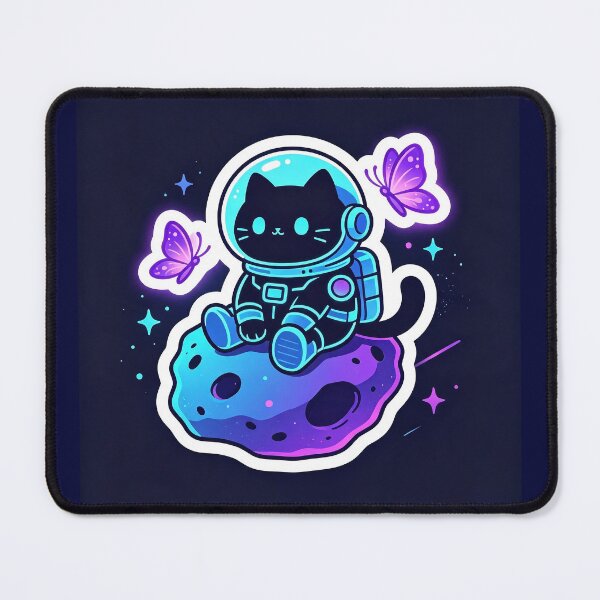 Item preview, Space cat and butterfly designed and sold by pin-upgirls9.