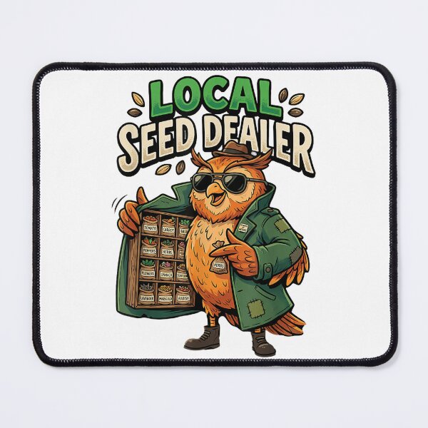 Item preview, Local Seed Dealer Funny Gardening Owl designed and sold by TadeoNivar.