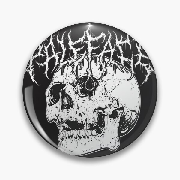 Item preview, Swiss Skull Deathcore Emblem with Pale Face Design for Edgy Style designed and sold by zakibleu07.