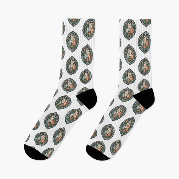 Item preview, Swedish Folk Art Cats Inspired Design with Traditional Scandinavian Patterns designed and sold by BrattyCatty.