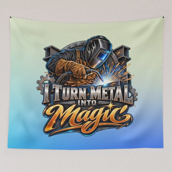 Item preview, I Turn Metal Into Magic | Welding Crewneck designed and sold by Xpression876.