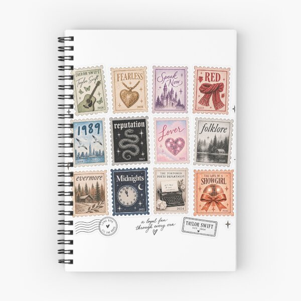Item preview, Taylor Swift Album Eras Vintage Stamp Collection STICKER PACK designed and sold by taylorvinyls.