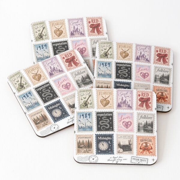 Item preview, Taylor Swift Album Eras Vintage Stamp Collection STICKER PACK designed and sold by taylorvinyls.