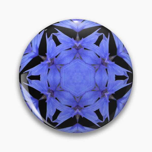 Item preview, Blue and Purple Floral Mandala designed and sold by SilentBloomLab.