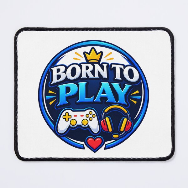 Item preview, Born To Play - Minimalist Gamer Aesthetic Badge designed and sold by Code&PlayCo..