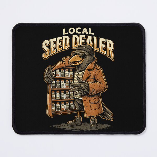 Item preview, Local Seed Dealer Funny Gardening Crow designed and sold by TadeoNivar.