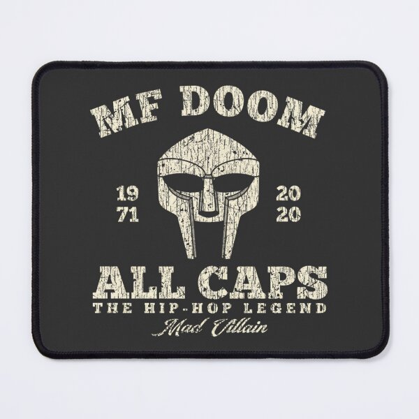 Item preview, MF DOOM Inspired All Caps Typography Design for Hip Hop Fans designed and sold by AdisonBurks.