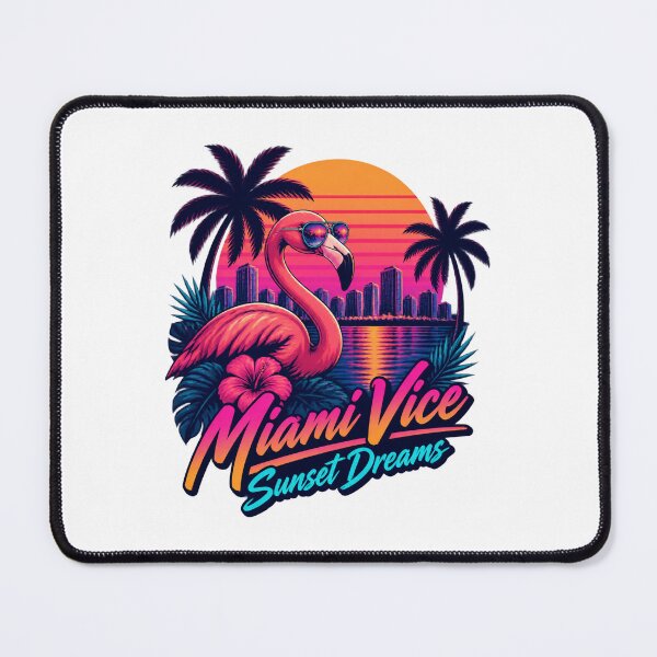 Item preview, Miami Vice Inspired Retro Sunset with Palm Trees and Ocean Vibes designed and sold by Sonicify.