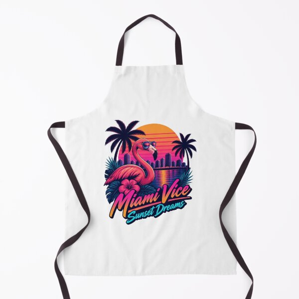 Item preview, Miami Vice Inspired Retro Sunset with Palm Trees and Ocean Vibes designed and sold by Sonicify.