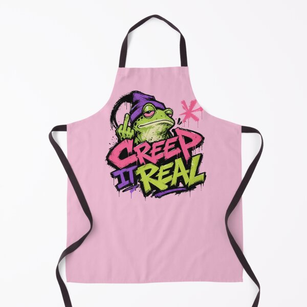 Item preview, Creep It Real Graffiti Frog T-Shirt | Sarcastic Middle Finger Toad Purple Neon Halloween Gift designed and sold by illeN-Art-World.