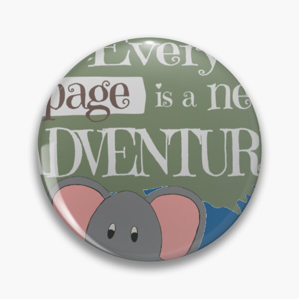 Item preview, Every Page Is a New Adventure – Cute Reading Elephant designed and sold by bookstackdream.