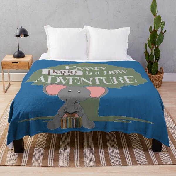 Item preview, Every Page Is a New Adventure – Cute Reading Elephant designed and sold by bookstackdream.