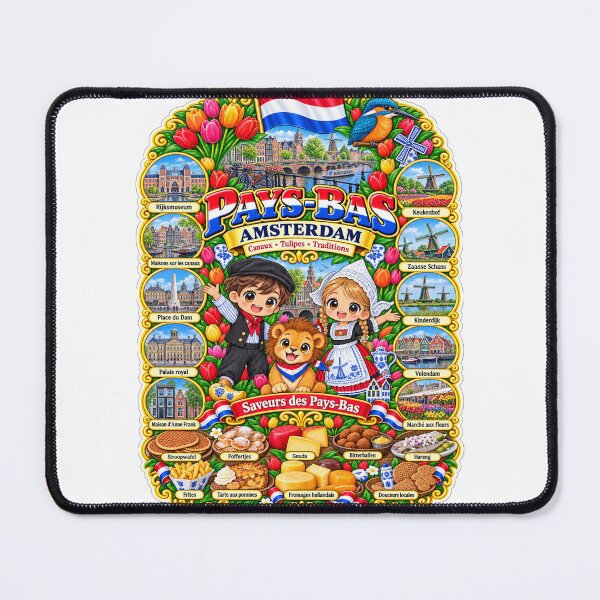 Item preview, Netherlands Amsterdam – Kawaii, Canals, Tulips and Dutch Flavors designed and sold by Cifi64.