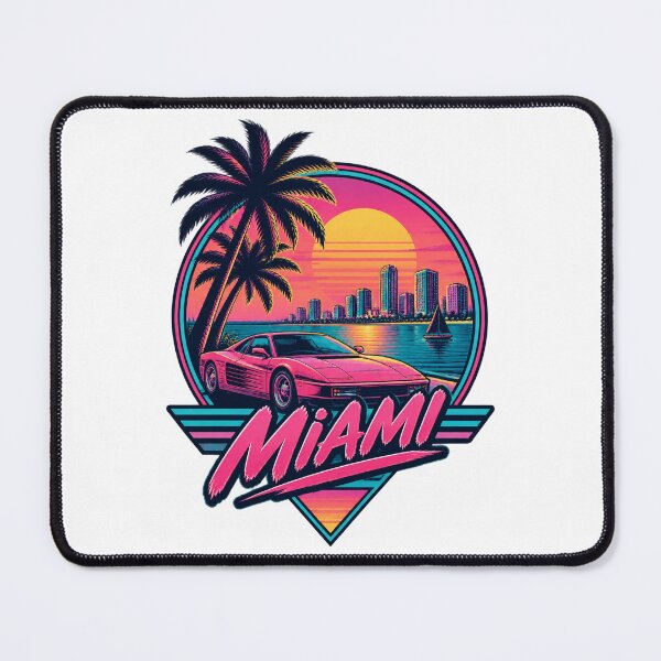 Item preview, Retro Miami Vice Inspired Neon Sunset Design with Palm Trees and Vintage Aesthetic designed and sold by Sonicify.