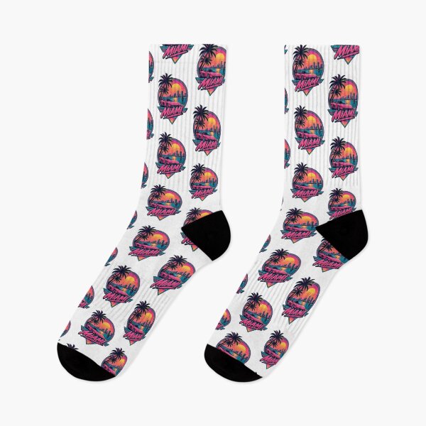 Item preview, Retro Miami Vice Inspired Neon Sunset Design with Palm Trees and Vintage Aesthetic designed and sold by Sonicify.