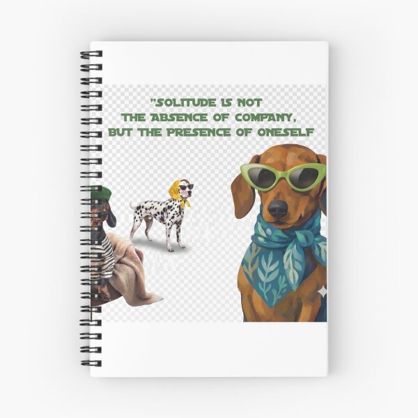 Item preview, "Solitude and Self-Presence" Dogs Illustration with Quote designed and sold by Psychological Art.