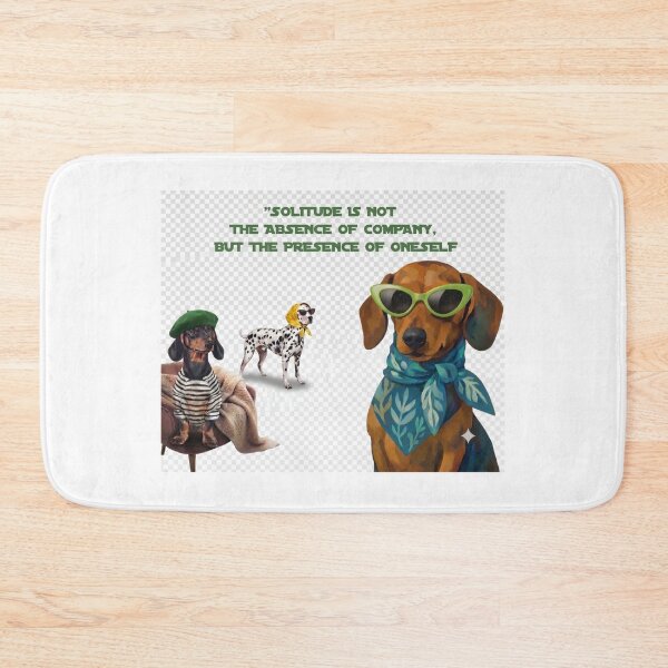 Item preview, "Solitude and Self-Presence" Dogs Illustration with Quote designed and sold by Psychological Art.