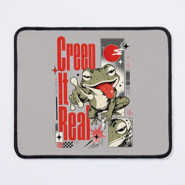 Item preview, Creep It Real Anime Frog Graphic Poster T-Shirt | Rocker Toad Red Black Comic Halloween Gift designed and sold by illeN-Art-World.