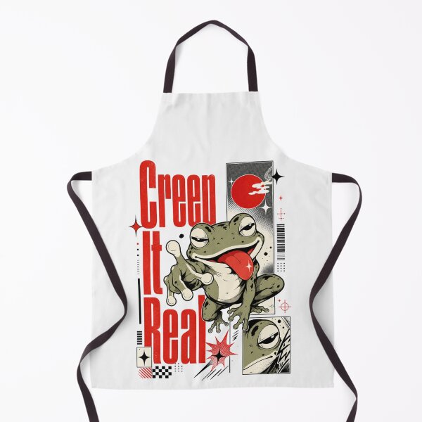 Item preview, Creep It Real Anime Frog Graphic Poster T-Shirt | Rocker Toad Red Black Comic Halloween Gift designed and sold by illeN-Art-World.