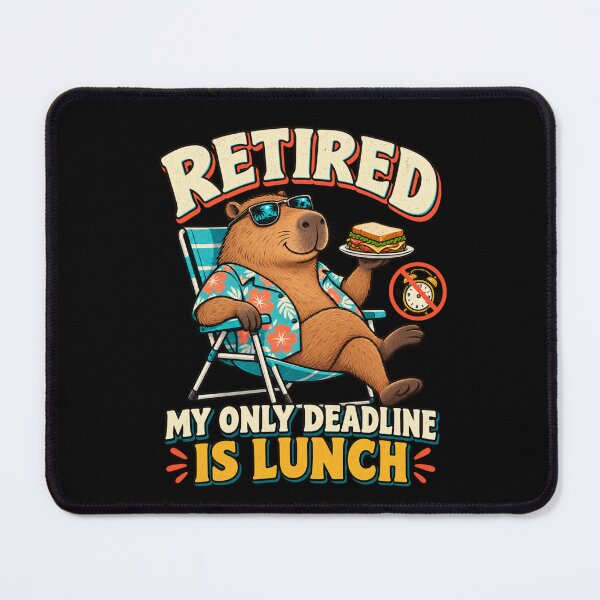 Item preview, Retired My Only Deadline Is Lunch Funny Capybara designed and sold by Good Mood Foundry.