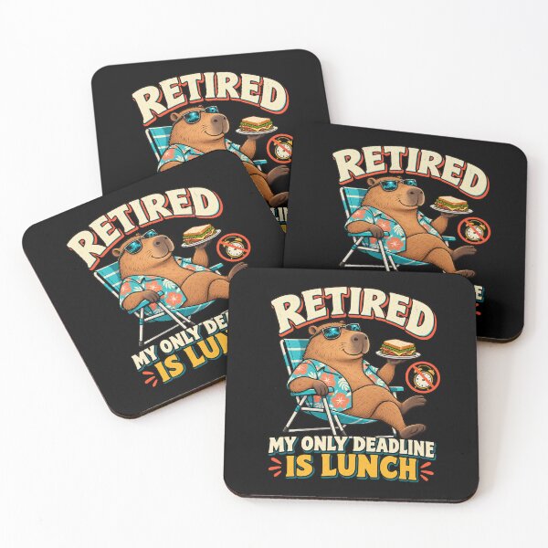 Item preview, Retired My Only Deadline Is Lunch Funny Capybara designed and sold by Good Mood Foundry.