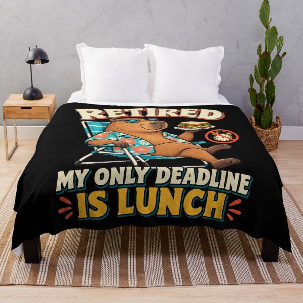 Item preview, Retired My Only Deadline Is Lunch Funny Capybara designed and sold by Good Mood Foundry.