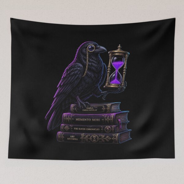 Item preview, Dark Academia Alchemist Raven Hourglass designed and sold by LazyDayzCo.