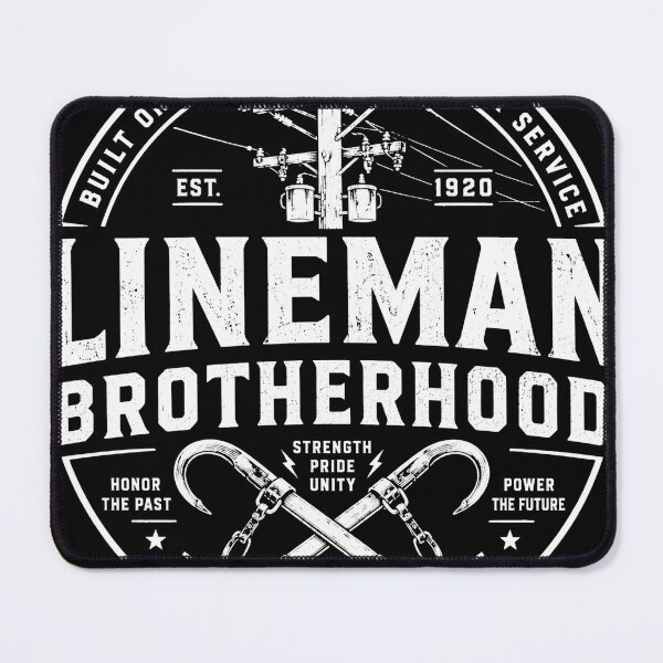 Item preview, Lineman Brotherhood Vintage Powerline Worker Electric Utility Gift designed and sold by MKCREAS.